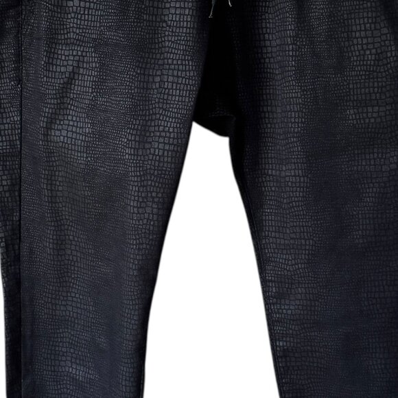 Bevy FLOG Shely Black Snake Print Pant Women's 27 Pull On Elastic Slim Comfort - Picture 13 of 16
